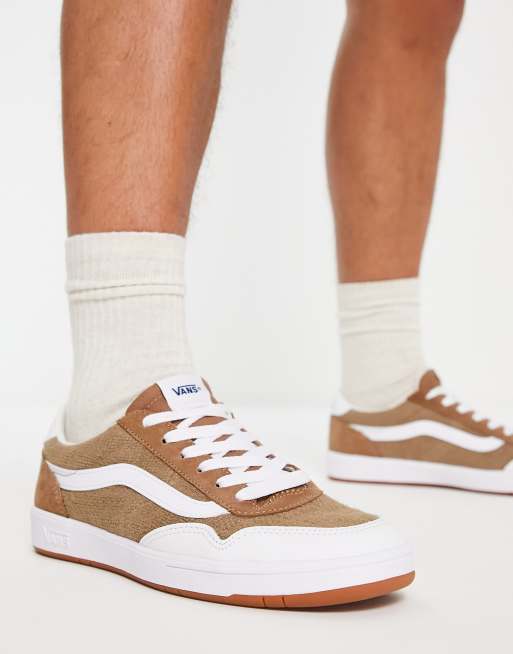 Vans Cruze trainers in khaki with suede details