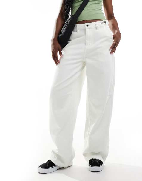 Vans - Curbside - Baggy broek in gebroken wit - view 1