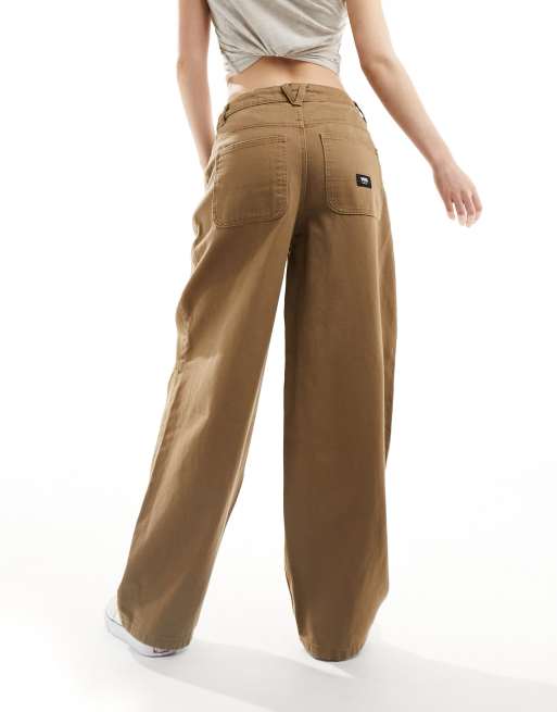 Pantaloni vans marroni online