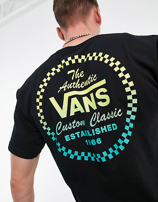 Vans Custom Classic back print t-shirt in black | ASOS
