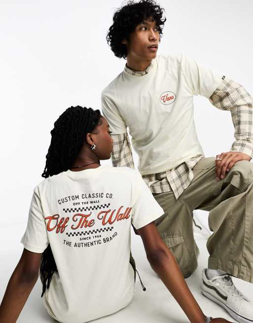 Vans Custom Classic T Shirt in WeiB mit Ruckenprint ASOS