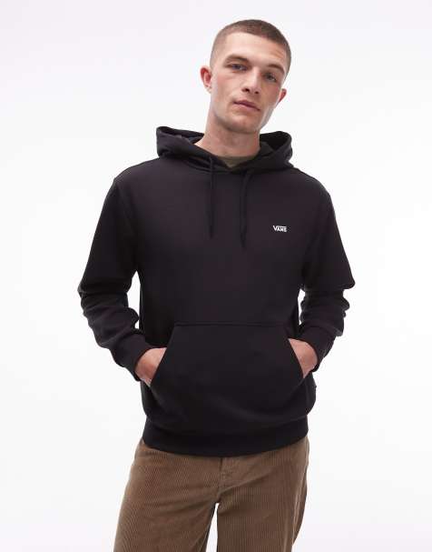 Vans – Czarna bluza z kapturem o regularnym kroju z logo na lewej piersi - view 1