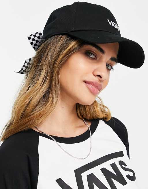 Vans – Czarna czapka z daszkiem i kokardą z tyłu 