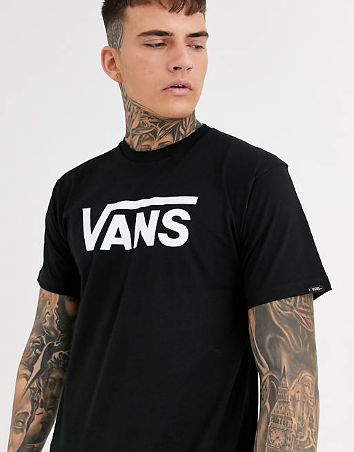 Vans - Czarna klasyczna koszulka z logo marki