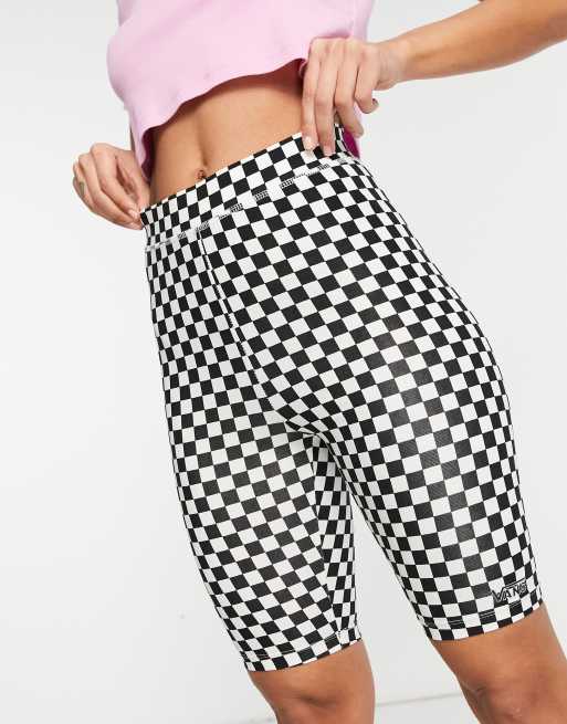 Vans – Czarno-białe krótkie legginsy w szachownicę