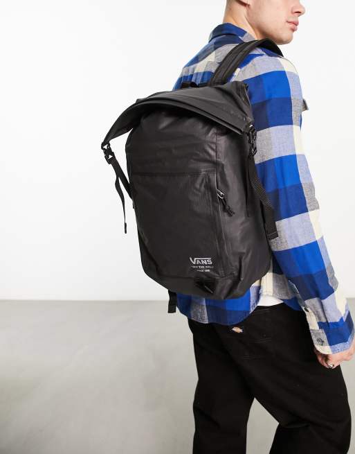 Vans – Czarny plecak z zawijaną górą
