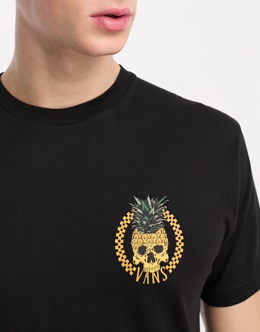 Vans – Czarny T-shirt z nadrukiem na plecach „Served Fresh Daily”, 3 z 4
