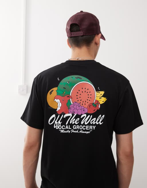 Vans – Czarny T-shirt z nadrukiem na plecach – Tylko w ASOS, 2 z 4