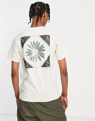 Vans daisy back print t-shirt in off white