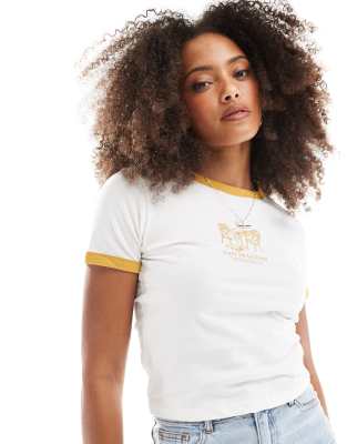 Vans - De la Vans - Ringer-T-Shirt in Marshmallow-Weiß