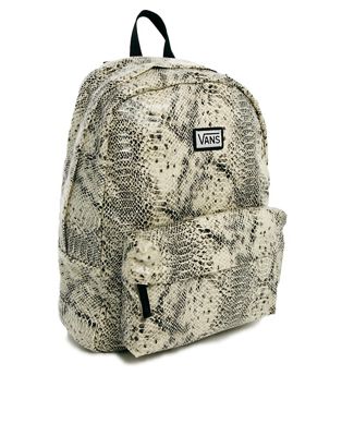 vans snakeskin backpack