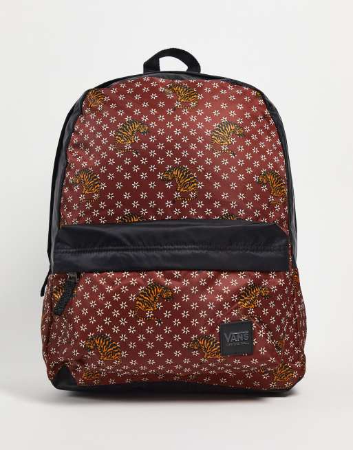 Vans tiger hot sale print backpack