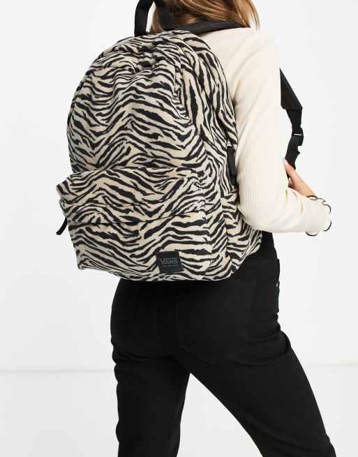 Vans zebra hot sale backpack