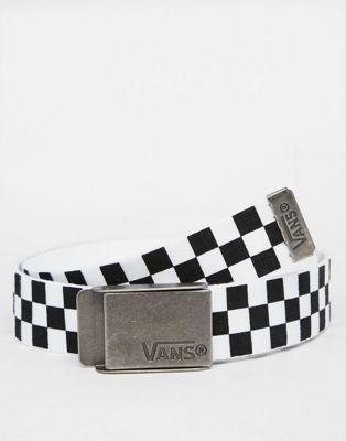 Vans - Debster V6D8Y28 - Cintura in tessuto bianca a scacchi | ASOS
