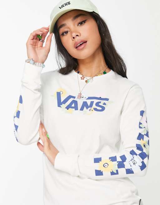 Vans Deco Pilot long sleeve t-shirt in off white - CREAM