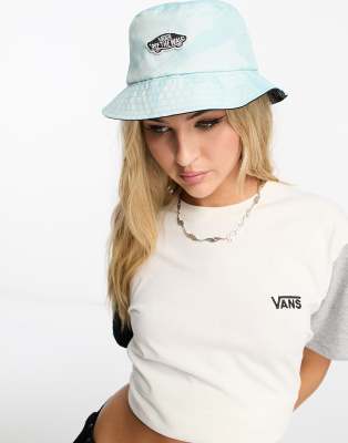 Vans Terry Cloth Bucket Hat in Purple Gingham