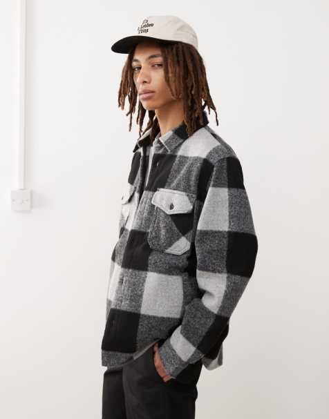 Vans denby fuzzy shacket in black - view 1