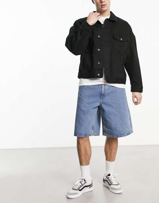 Jean shorts store with vans