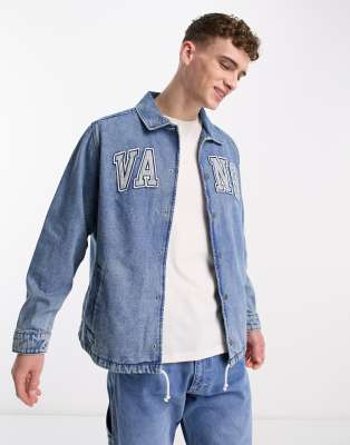 Vans Denim Torrey Coach Jacket In Stone Wash-neutral