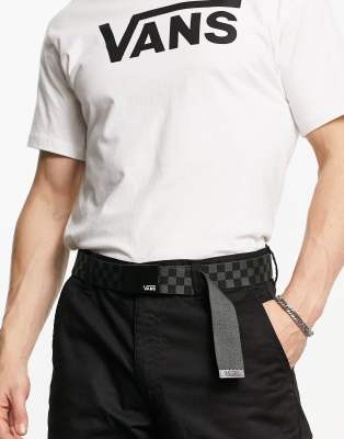 Vans deppster 2 web belt in black checkerboard - ASOS Price Checker