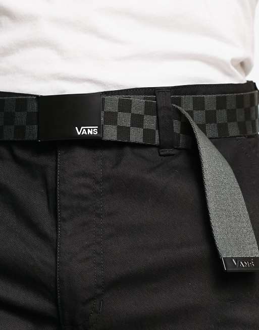 Vans deppster black & white checkered hot sale web belt