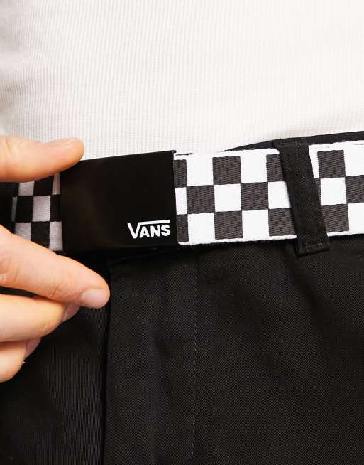 Vans – Deppster 2 – Webgürtel mit schwarz-weißem Schachbrettmuster, 4 von 4