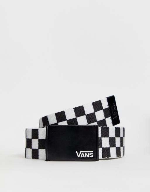 Vans Deppster checkerboard belt in black ASOS