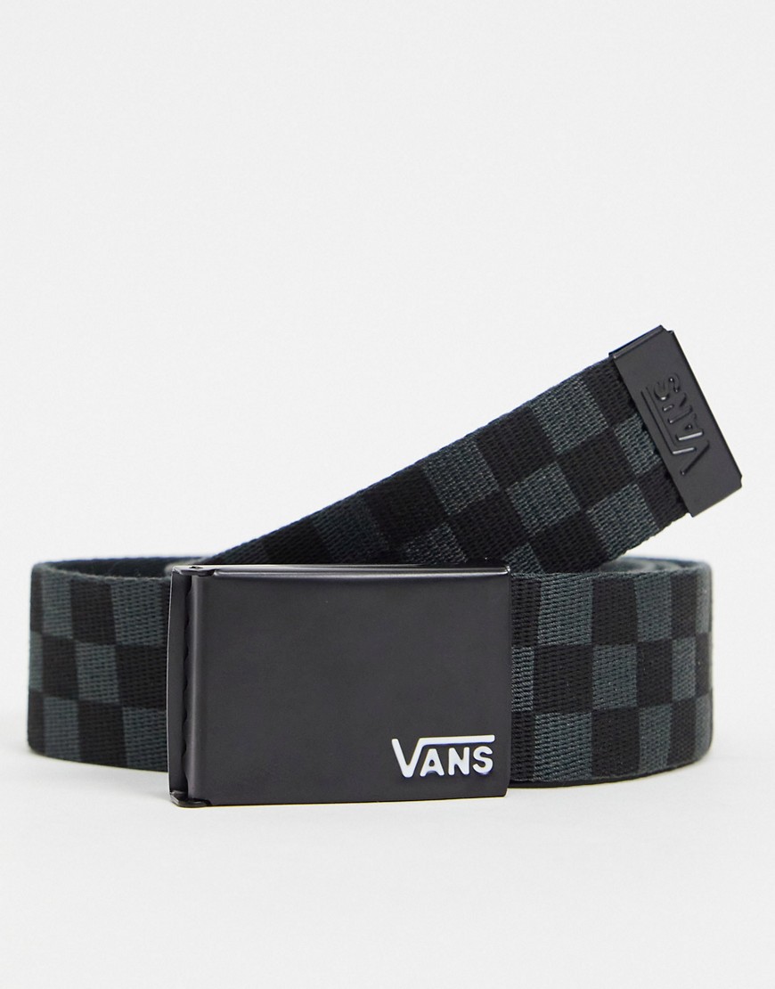 Vans Deppster II Web checkerboard belt in black