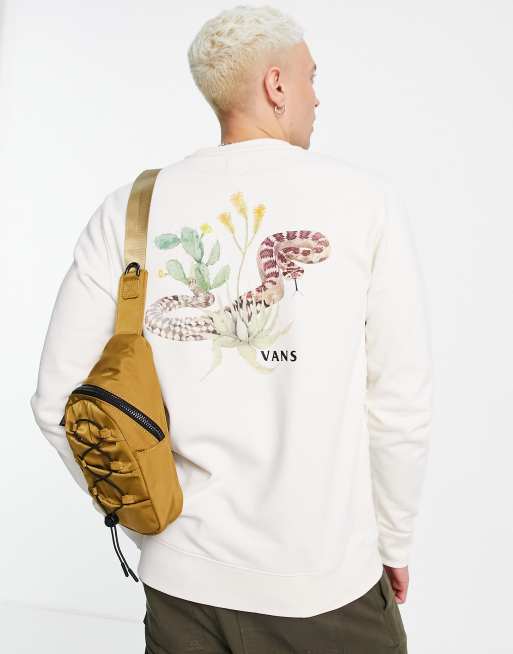 Vans Desert Pack crew neck back print sweatshirt in cream