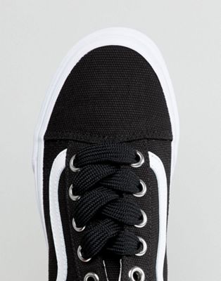 vans design assembly old skool trainers with bold laces