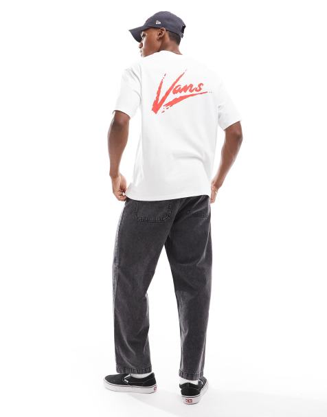 Vans - Dettori - T-shirt ample - Blanc/rouge - view 1