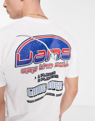 Vans digitally free back print t-shirt in white