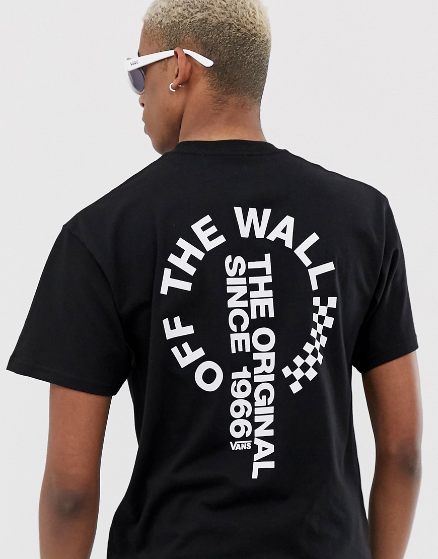 Vans Distort t-shirt with back print in black