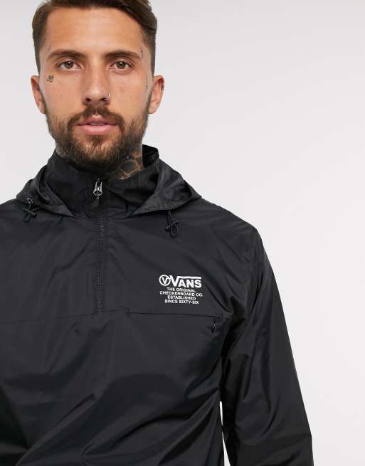 Vans distorted off the wall black anorak jacket new arrivals