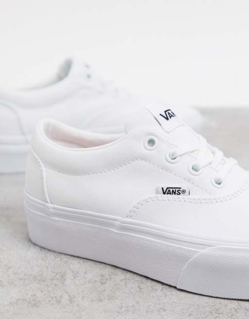 Vans doheny men's on sale skate shoes white