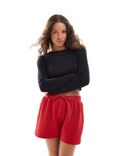 Vans - Drew - Geribbelde top met lange mouwen in zwart