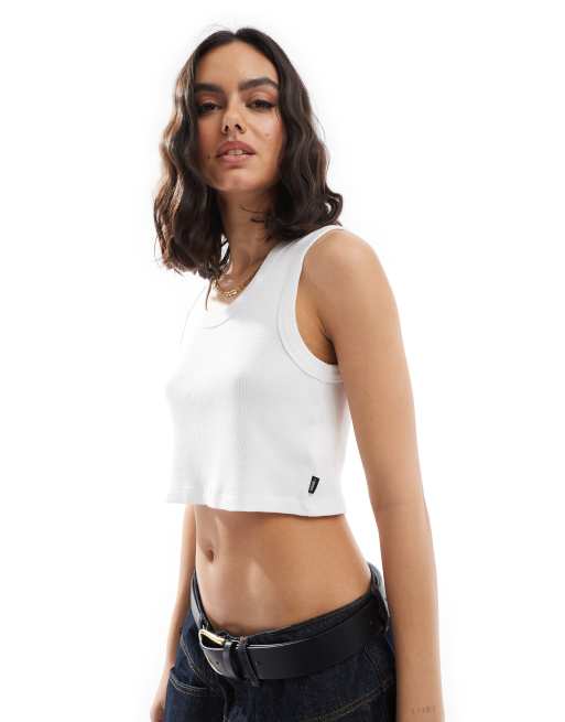 Vans - Drew - Top senza maniche bianco a coste