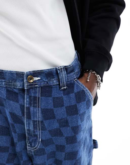 Vans denim checkered store