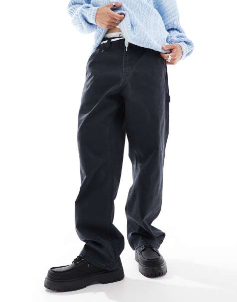 Vans drill chore carpenter pants in black - view 1