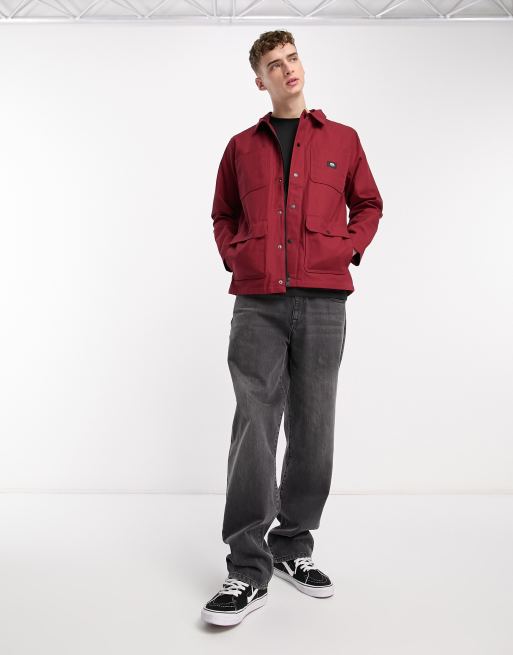 Vans Drill Chore Giacca foderata bordeaux ASOS