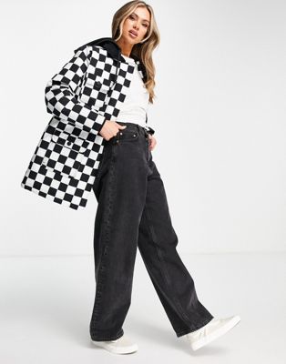 Vans Drill Chore II coat in black checkerboard - ASOS Price Checker