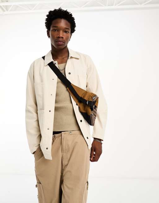 Vans Drill Chore Jacke in gebrochenem Weiß mit HickoryStreifen ASOS