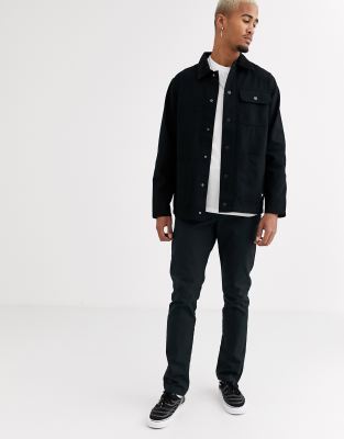 vans drill chore jacket in black