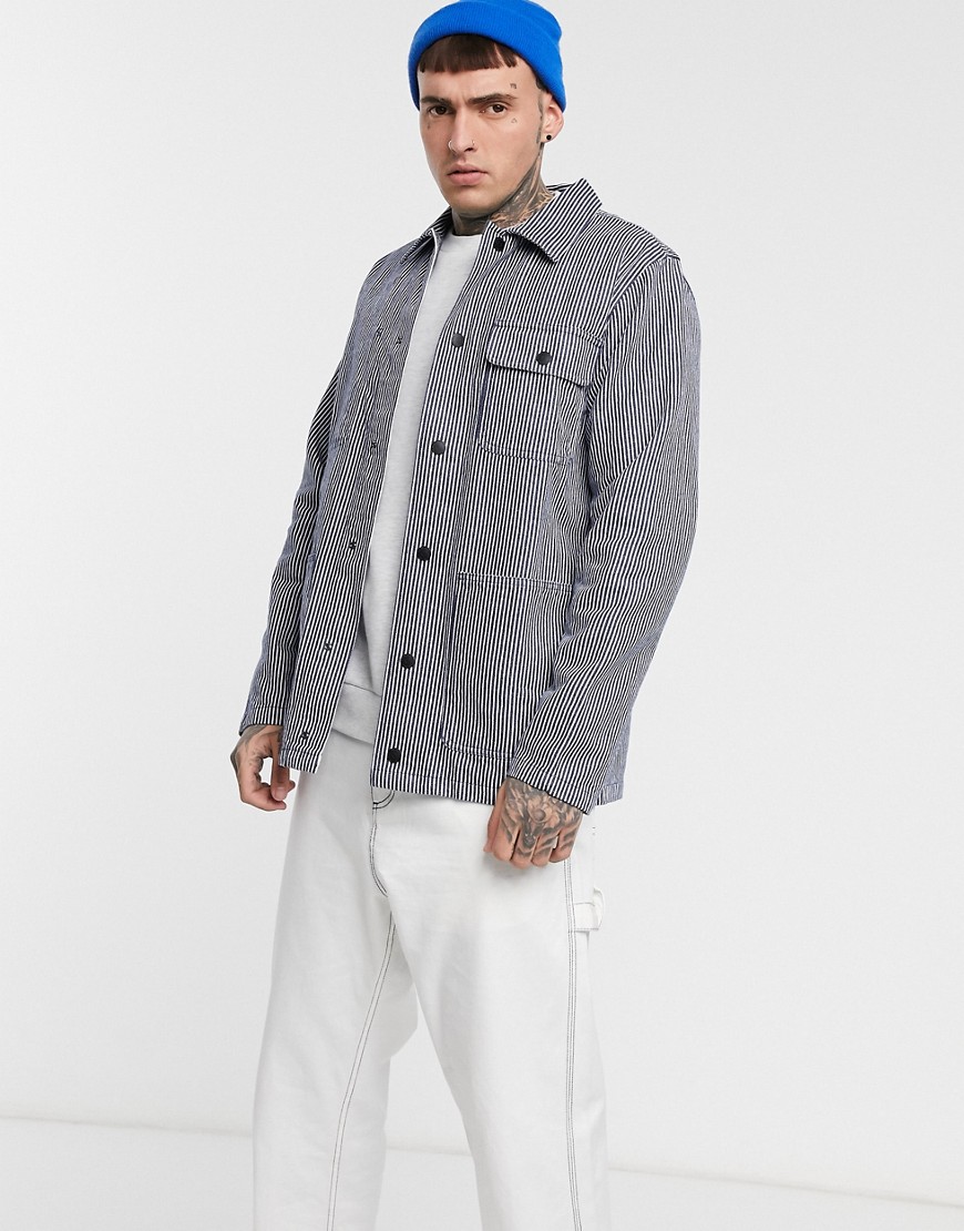 Vans Drill Chore jacket in blue hickory stripe