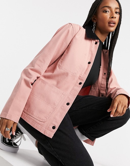 Vans Drill Chore jacket in pink