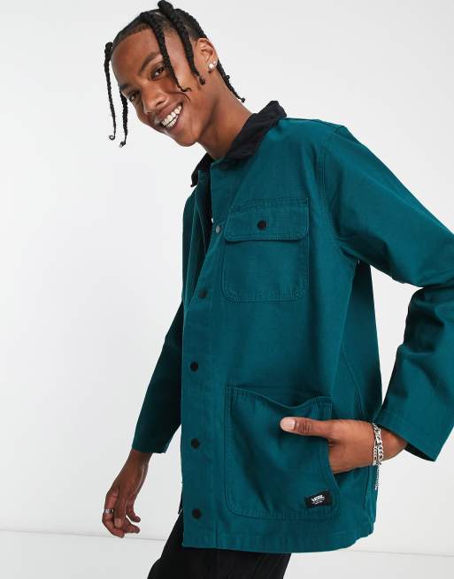 Vans drill chore jacket in teal