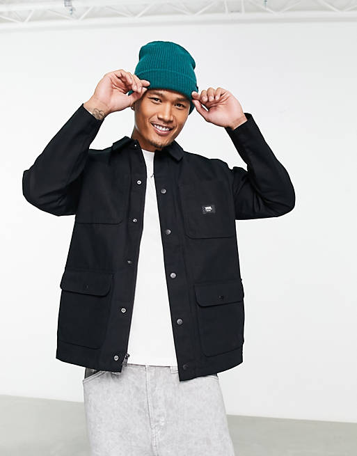 Vans drill chore jacket lined in black
