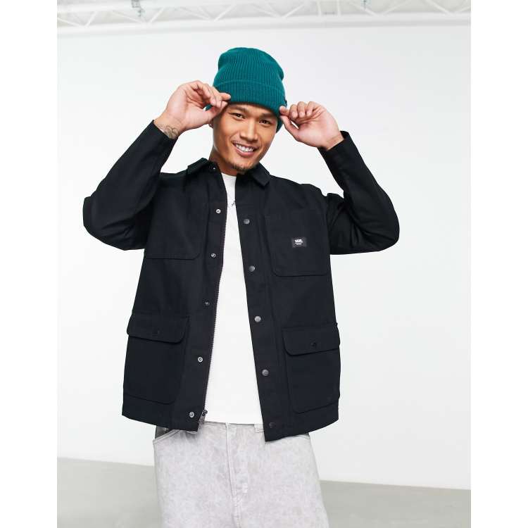 Vans distorted off the wall black anorak on sale jacket