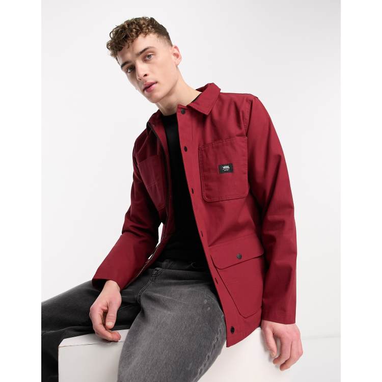 Vans windbreaker deals burgundy