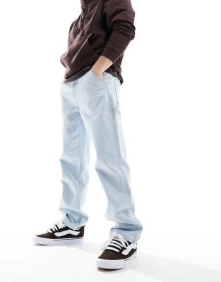Vans drill chore loose fit carpenter cord trousers in light blue - ASOS Price Checker